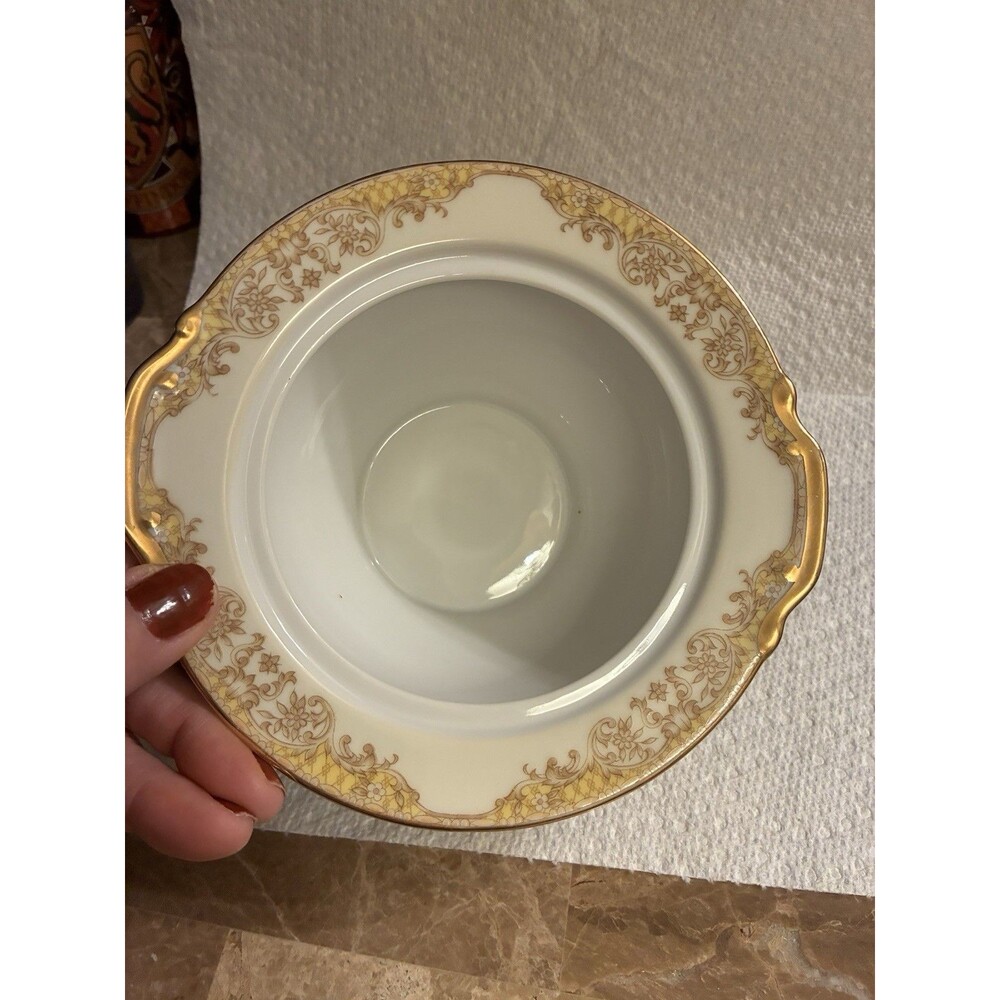 Imperial China Japan Komatsu Sugar Bowl No Lid Floral Gold Rim Vintage - Picture 4 of 10